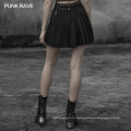 OPQ-593 punk rave skort for women different folded ladies  beaded polyester skirt